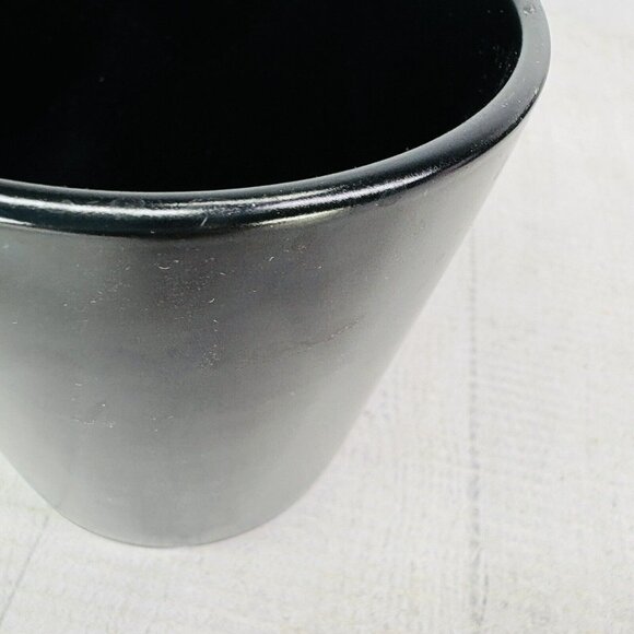 Stone + Lain CELINA Matte Black Modern Coupe 12oz Stoneware Cups Mugs Set of 4 - Picture 13 of 16